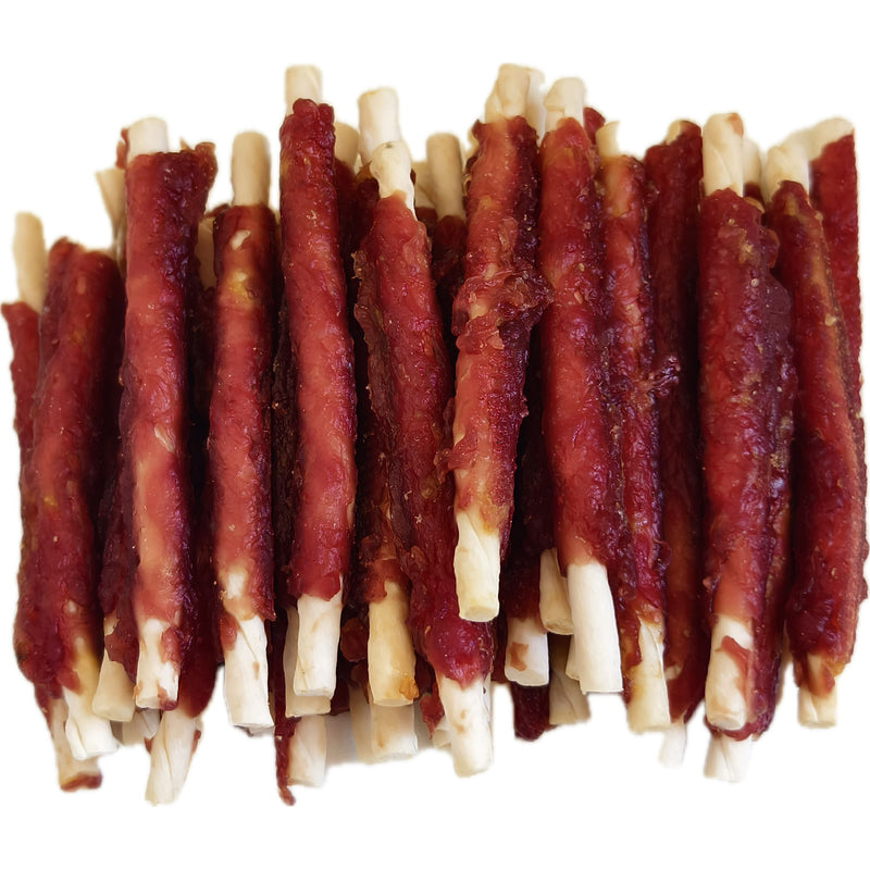 A003 Duck Wrapped Rawhide Sticks 1 kg