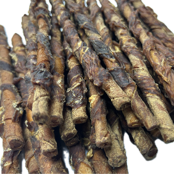 A005 Duck Breast Wrapped Smoked Rawhide Sticks