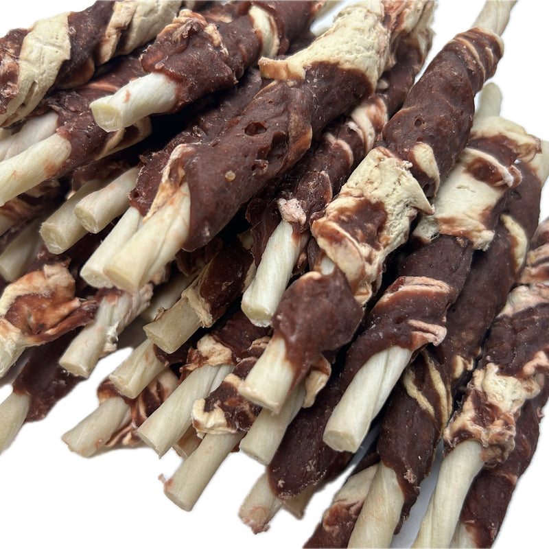 A008 Lamb & Cod Marbled Meat Wrapped Rawhide Sticks 1 kg