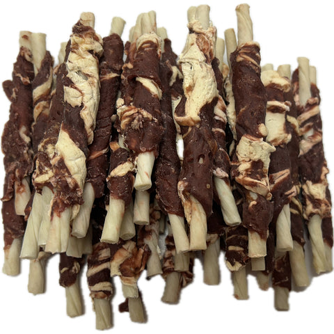 A008 Lamb & Cod Marbled Meat Wrapped Rawhide Sticks