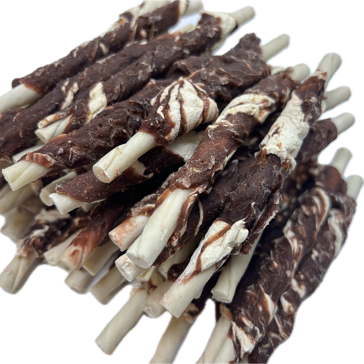 A009 Rabbit & Cod Marbled Meat Wrapped Rawhide Sticks – DriedDogTreats ...