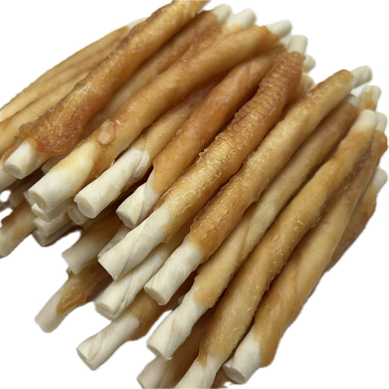 A011 Dried Beef Rawhide Sticks with Chicken Breast 1 kg