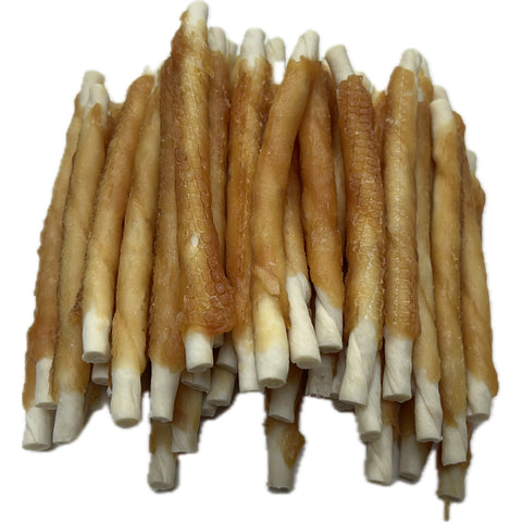 A011 Dried Beef Rawhide Sticks with Chicken Breast