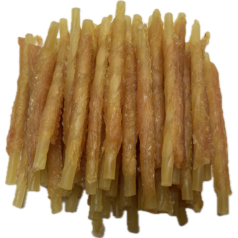 A013 Chicken & Fish Rolled Rawhide Sticks