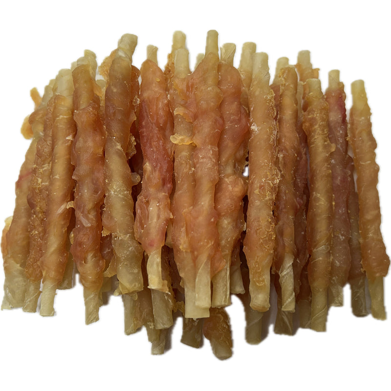 A126 Chewy Chicken Wrapped Rawhide Sticks 1 kg