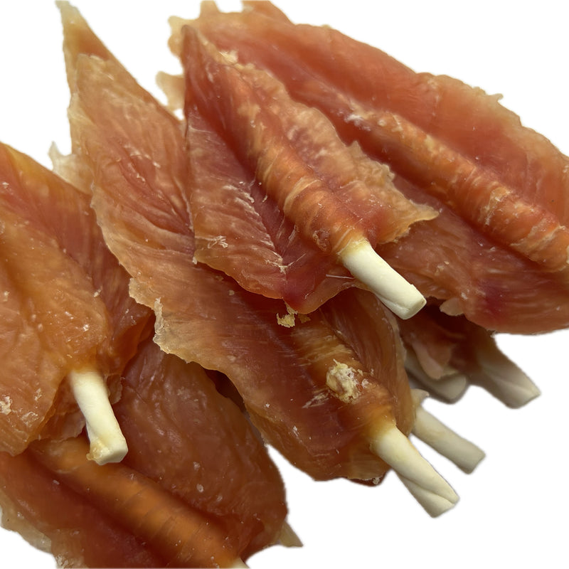 A172 "Lollipop" Chicken Breast on Rawhide Sticks 1 kg
