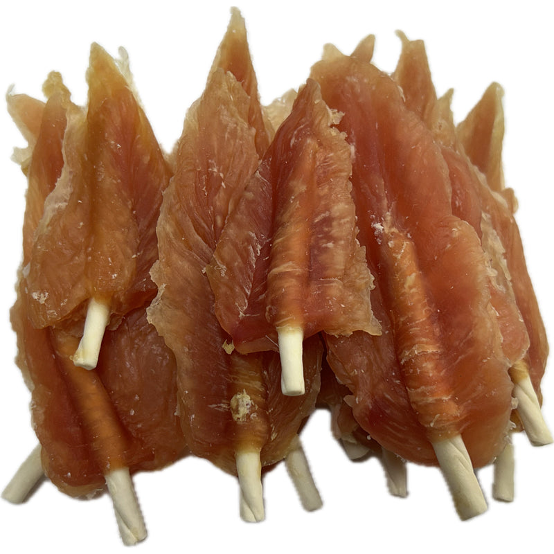 A172 "Lollipop" Chicken Breast on Rawhide Sticks 1 kg