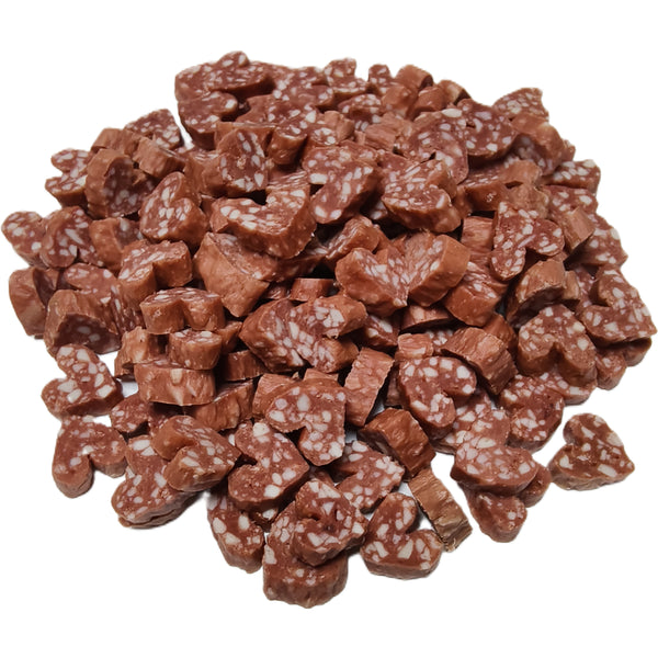 B004 Duck Salami Hearts