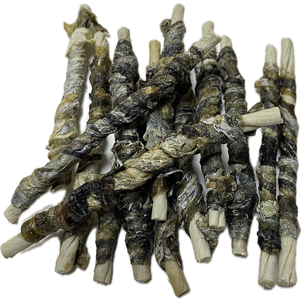 Y012 Rawhide Sticks Wrapped with Fish Skin