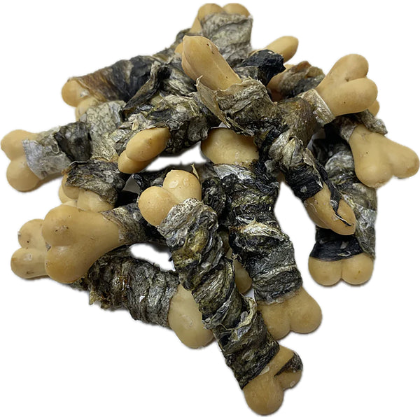 Y013 Mini Lime Bones Wrapped with Fish Skin
