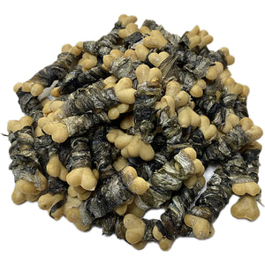 Y013 Mini Lime Bones Wrapped with Fish Skin