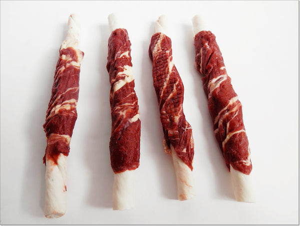 A008 Rawhide Sticks wrapped with LAMB & Cod Meat