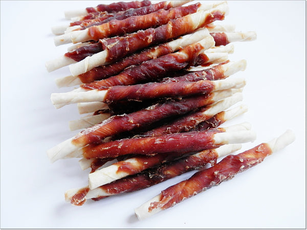A003 Dried Beef Rawhide Sticks with Duck Breast