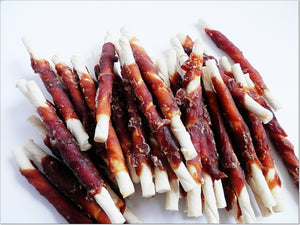 A003 Dried Beef Rawhide Sticks with Duck Breast